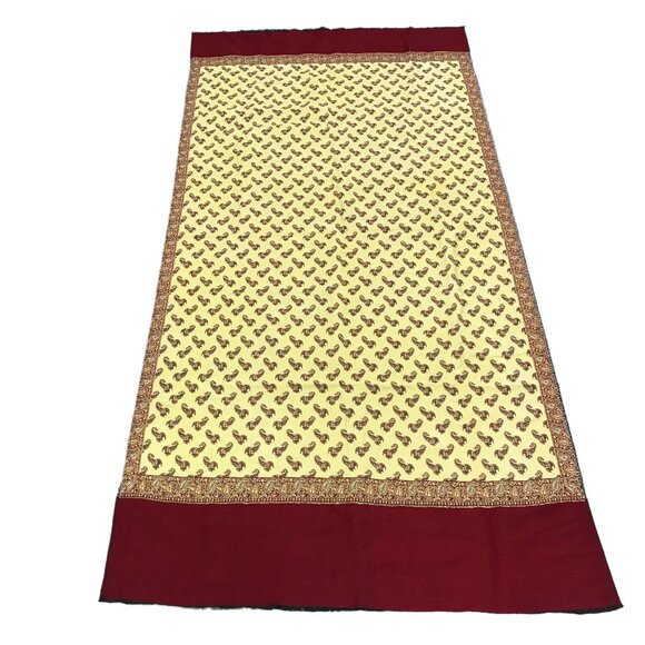 Tablecloth Runner Red & Gold Rectangle 35 X72 Handmade Event Wedding Celebration - Picture 2 of 8